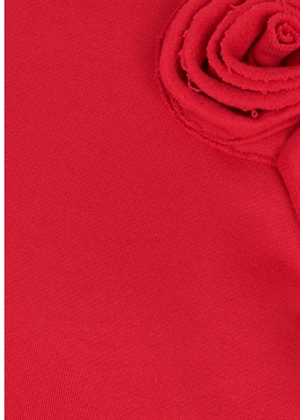 Sui raglan flower crewneck sweat Scooter Red ROTATE